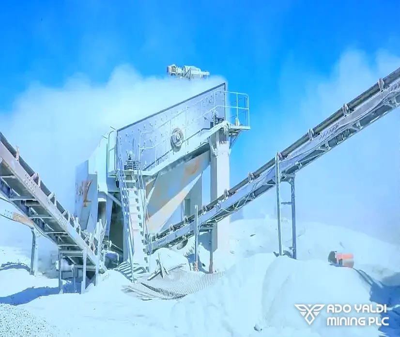 Crushing and screening plant at the Semera site